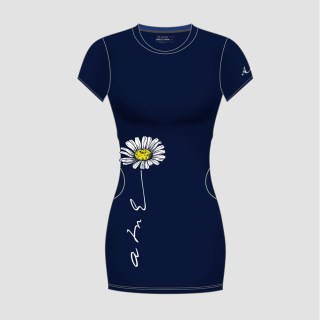 Dámske tričkové šaty 18 Flower KR s krátkym rukávom