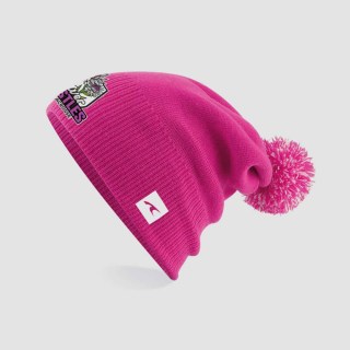 SILVER THISTLES Knitted Beanie with Pom-pom