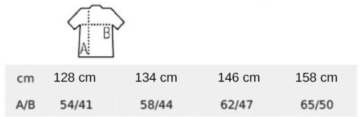 Veľkostná tabuľka detská mikina s kapucňou R